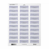 Étiquette de retour de mariage floral violet class (Feuille entière)