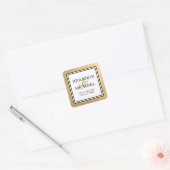 Étiquette de retour de mariage moderne LGBTQ Or Ca (Enveloppe)