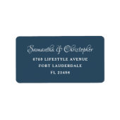 Étiquette de retour de mariage Turquoise chic RSVP (Devant)