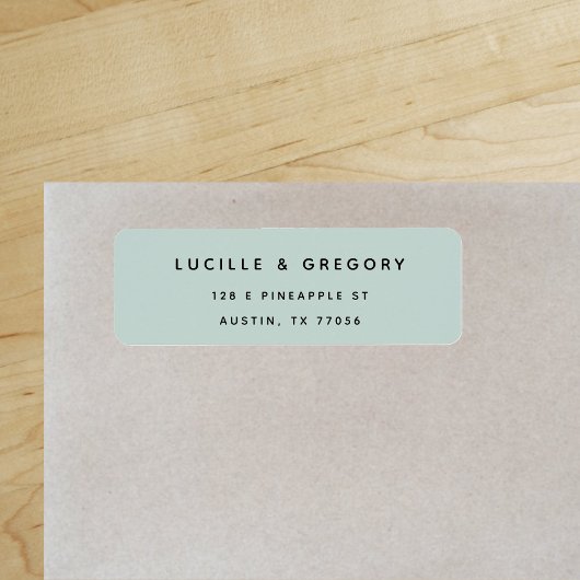 Étiquette de retour de mousse de mer moderne simpl