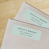 Étiquette de retour de mousse de mer moderne simpl