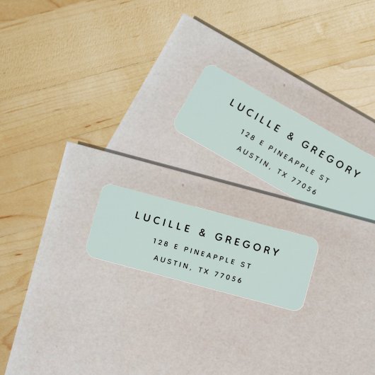 Étiquette de retour de mousse de mer moderne simpl