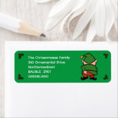 Étiquette de retour de Naughty Elves Itch Xmas (En situation)