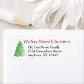 Étiquette de retour de Noël (En situation)