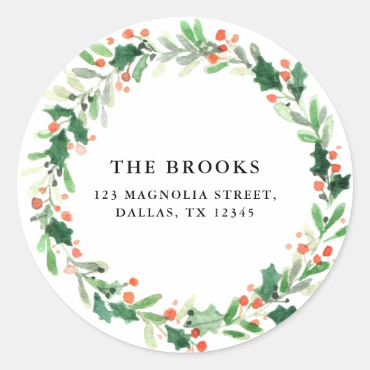 Étiquette de retour de Noël (Devant)