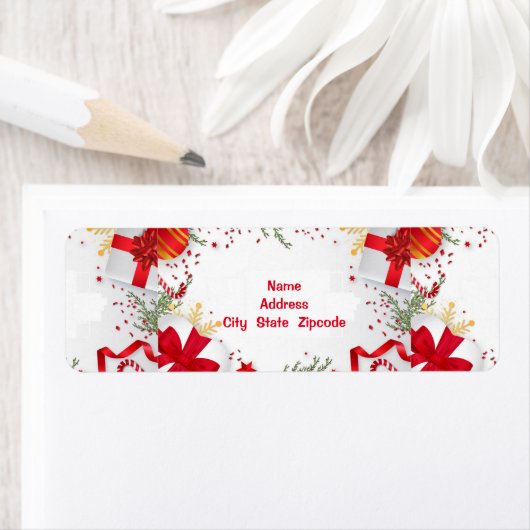 Étiquette de retour de Noël (En situation)