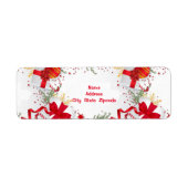 Étiquette de retour de Noël (Devant)