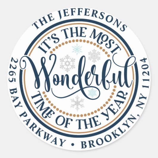 Étiquette de retour de Noël (Devant)