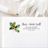 Étiquette de retour de Noël (En situation)