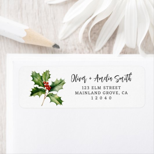 Étiquette de retour de Noël (En situation)