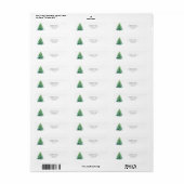 Étiquette de retour de Noël de l'arbre simple (Feuille entière)