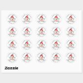 Étiquette de retour de Noël Gnome (Feuille)