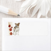 Étiquette de retour de Noël Jack Russell (En situation)