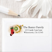 Étiquette de retour de Noël Joie (En situation)