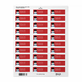 Étiquette de retour de Noël Monogramme - Snowman (Feuille entière)