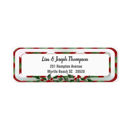 Étiquette de retour de Noël personnalisé (Devant)