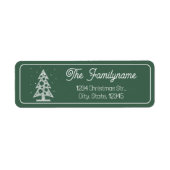 Étiquette de retour de Noël personnalisée (Devant)