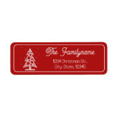 Étiquette de retour de Noël personnalisée (Devant)