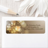 Étiquette de retour de Noël Snowflon (En situation)