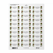 Étiquette de retour de Noël vintage Holly Frame (Feuille entière)