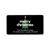 Étiquette de retour de Noël Whimsical moderne (Devant)