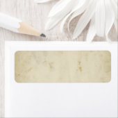 Étiquette de retour de papier vieilli blanc (En situation)