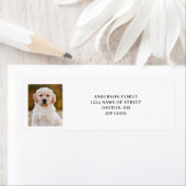 Étiquette de retour de photo pour animaux de compa (En situation)