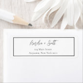 Étiquette de retour de script de bordure minimalis (En situation)