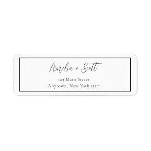 Étiquette de retour de script de bordure minimalis