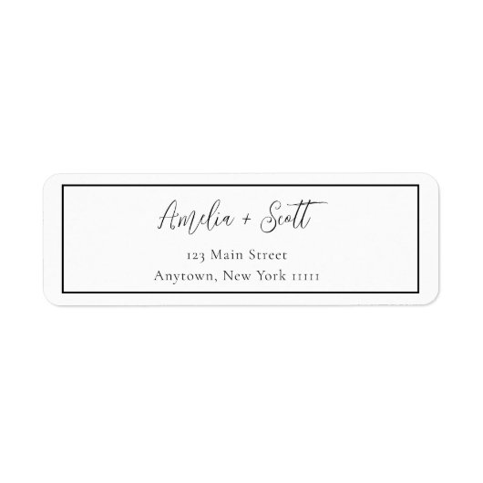 Étiquette de retour de script de bordure minimalis (Devant)