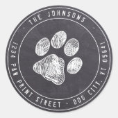 Étiquette de retour de tableau de bord Empreinte d (Devant)