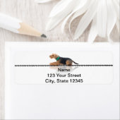 Étiquette de retour de Terrier gallois Brown et no (En situation)