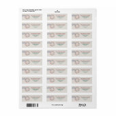 Étiquette de retour de timbre de Noël classique (Feuille entière)