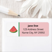 Étiquette de retour de tranche de pastèque simple (En situation)