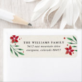 Étiquette de retour de vacances de Bright Boughs (En situation)