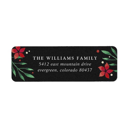 Étiquette de retour de vacances de Bright Boughs (Devant)