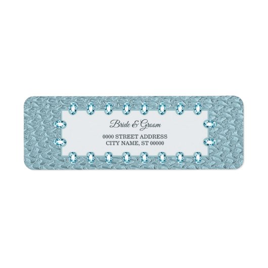 Étiquette de retour décoratif Turquoise (Devant)