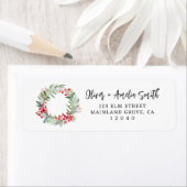 Étiquette de retour des couronnes de Noël (En situation)