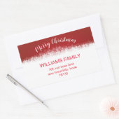 Étiquette de retour des flocons de neige de Bourgo (Enveloppe)