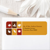 Étiquette de retour des icônes de Thanksgiving sim (En situation)