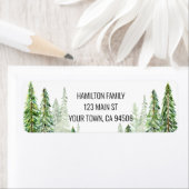 Étiquette de retour des pins de Noël (En situation)