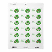 Étiquette de retour des rennes de Noël (Feuille entière)