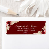 Étiquette de retour des Roses tropicaux de Bourgog (En situation)