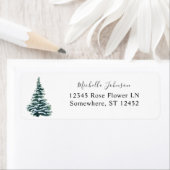 Étiquette de retour d'hiver de Noël (En situation)