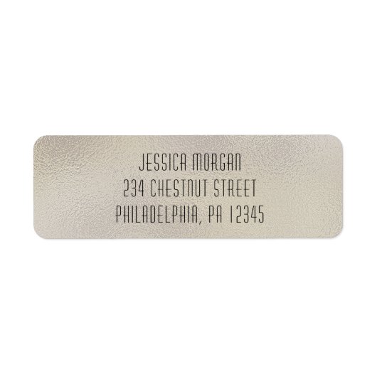 Étiquette de retour d'huile métallique moderne (Devant)