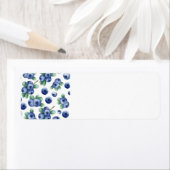 étiquette de retour d'impression bleuet (En situation)