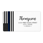 Étiquette de retour d'indicateur de ligne bleue mi (Devant)