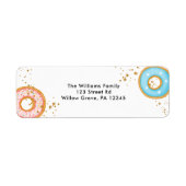 Étiquette de retour Donuts Gold Sprinkings Pink (Devant)