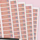 Étiquette de retour du Baby shower d'ours Cute Koa