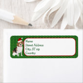 Étiquette de retour du Beagle de Noël (En situation)